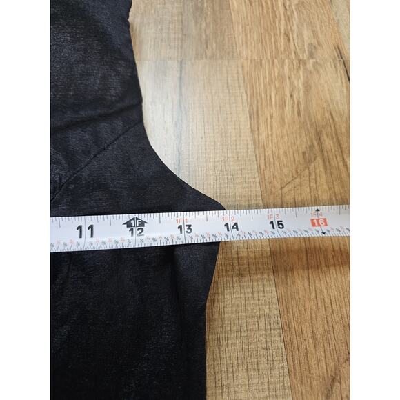 Cache Black Ruffle Bodycon Cocktail Party Mini V-Neck Dress Women's Size 8 - Picture 6 of 8